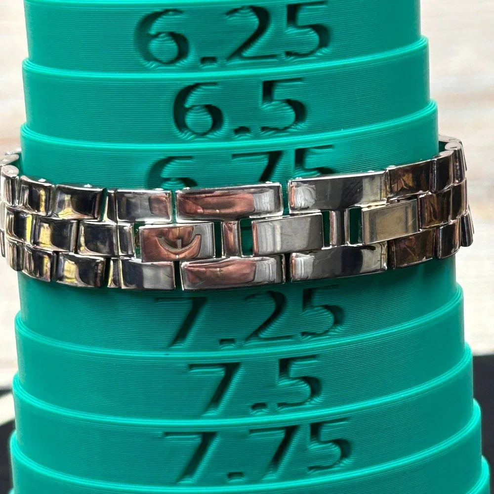 Ecclissi Sterling Silver Watch 32250‎ Japan Quartz White Dial Link Bracelet